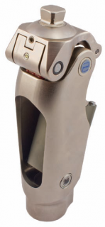 Pneumatic knee joint with frictional lock